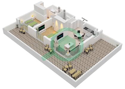 Golf Point Tower 1 - Plan d’étage de 2 chambres Appartement Type/unité A7 / UNIT 5 FLOOR 1 Golf Point Tower 1 - Plan d’étage de 2 chambres Appartement Type/unité A7 / UNIT 5 FLOOR 1