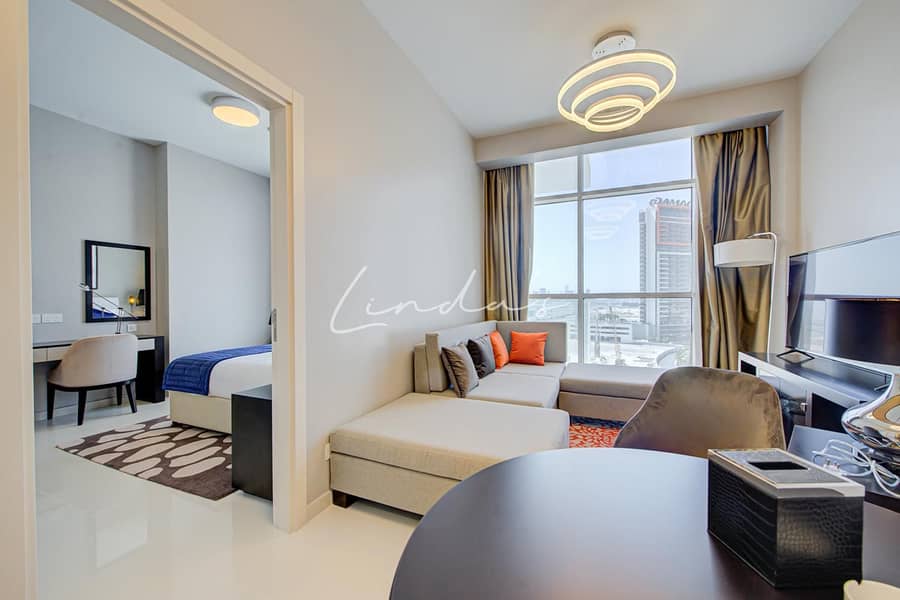 Fully Furnished | Golf View | Spacious Living Area