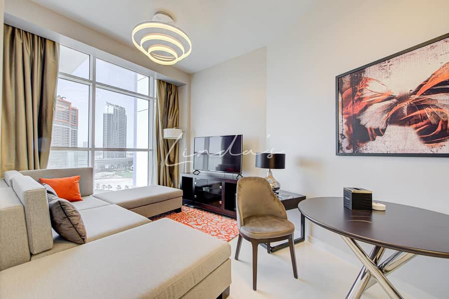 Fully Furnished | Golf View | Spacious Living Area