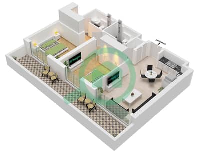 Golf Point Tower 1 - Plan d’étage de 2 chambres Appartement Type/unité A11 / UNIT 1 FLOOR GROUND Golf Point Tower 1 - Plan d’étage de 2 chambres Appartement Type/unité A11 / UNIT 1 FLOOR GROUND
