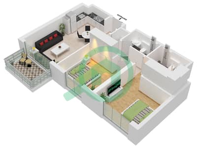 Golf Point Tower 1 - Plan d’étage de 2 chambres Appartement Type/unité C3 / UNIT 12 FLOOR PODIUM Golf Point Tower 1 - Plan d’étage de 2 chambres Appartement Type/unité C3 / UNIT 12 FLOOR PODIUM