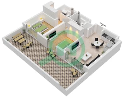 Golf Point Tower 1 - Plan d’étage de 2 chambres Appartement Type/unité C6 / UNIT 2 FLOOR 1 Golf Point Tower 1 - Plan d’étage de 2 chambres Appartement Type/unité C6 / UNIT 2 FLOOR 1