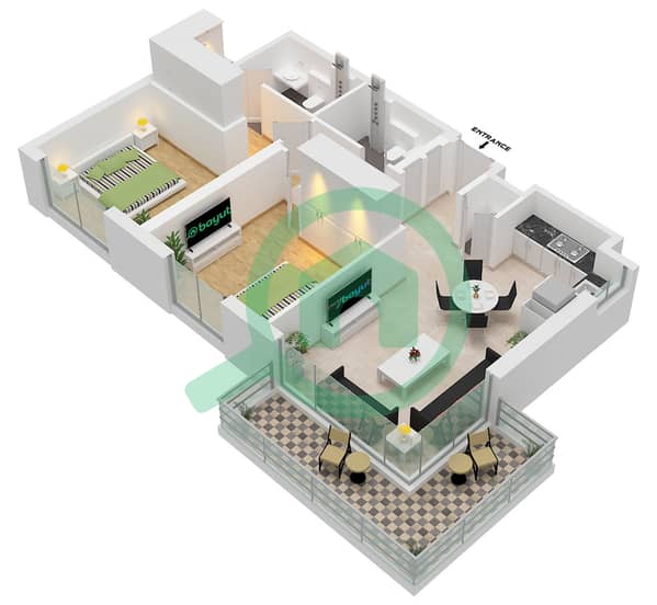 Type E1 Unit 1 Floor Podium, Unit 6 Floor 1-8, Unit 4 Floor 9-12