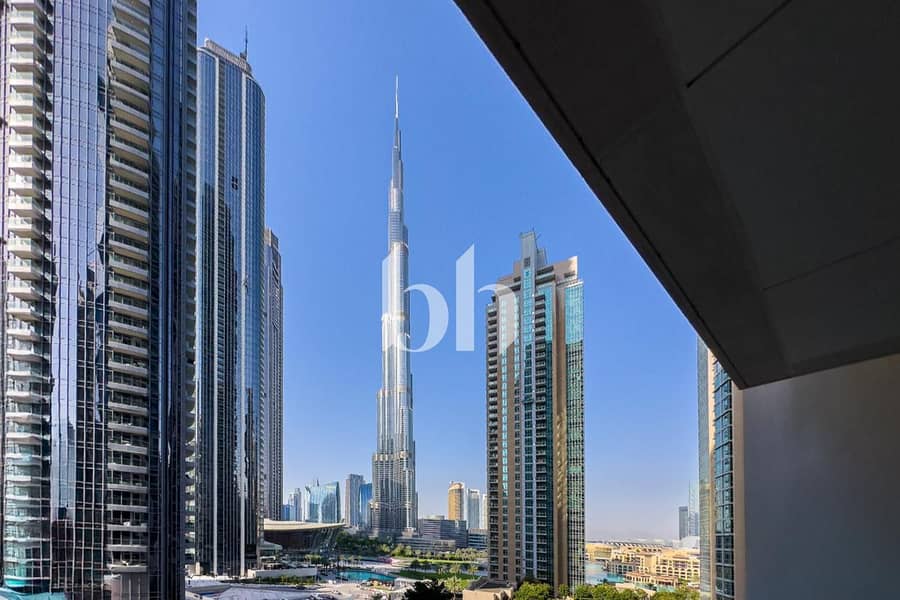 Furnished 2BR | Full Burj View | Corner Unit
