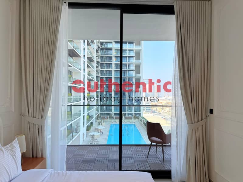 Pool View | Elegant High-End Apartment - Image 12