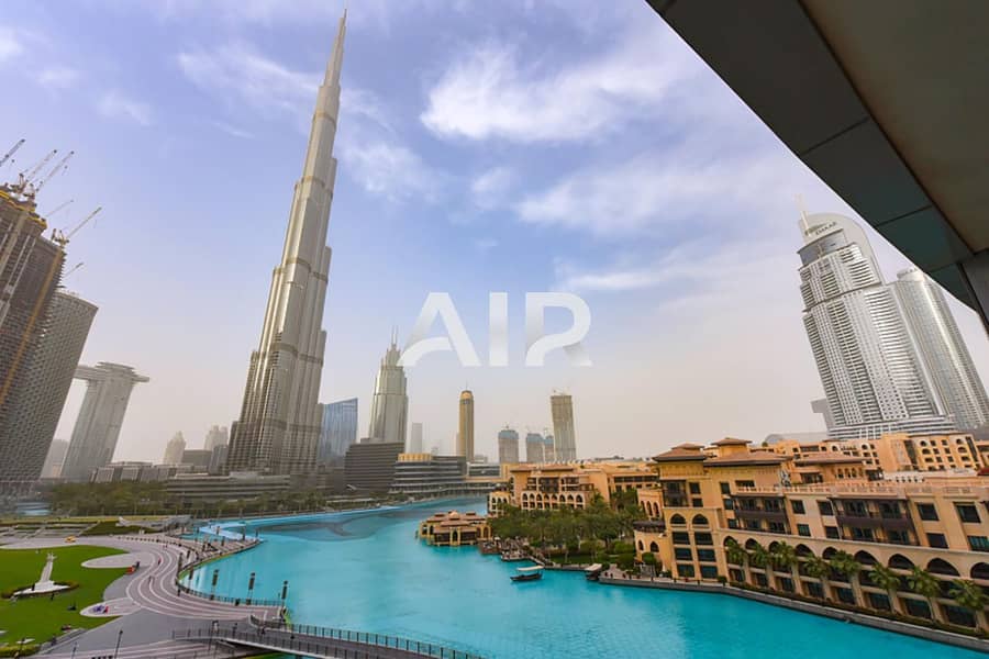 Full Fountain and Burj Khalifa View
