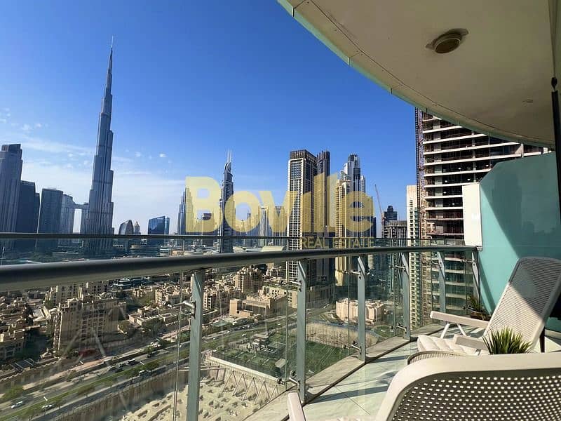 High Floor | Full Burj Khalifa View | Vacant 2BR