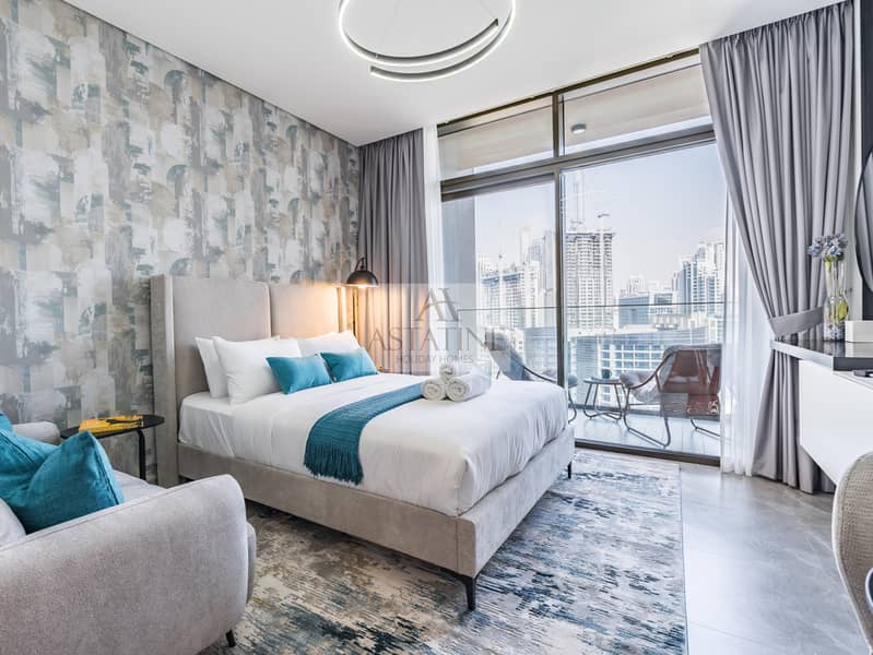 Modern Peninsula One Studio-Burj & Canal Views