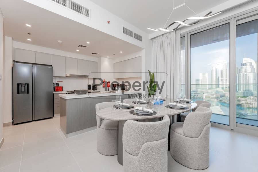 Meticulously-Furnished | Balcony | Fountain Views