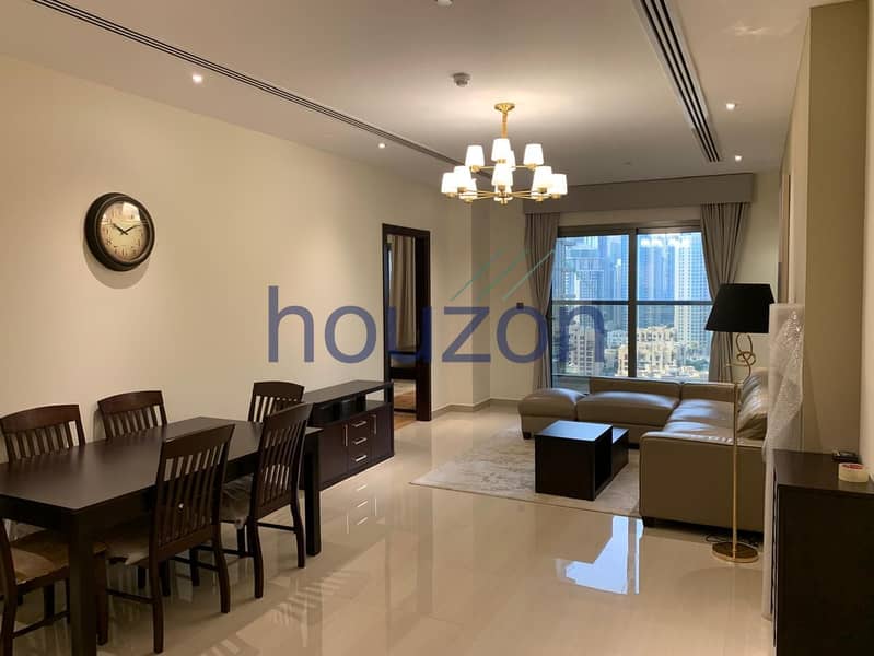Modern + Spacious 2BR | Burj View | Furnished