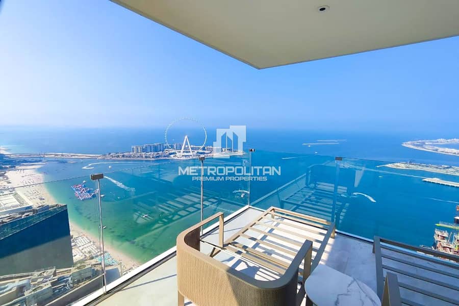 High Floor | Ain Dubai and Palm View | Furnished