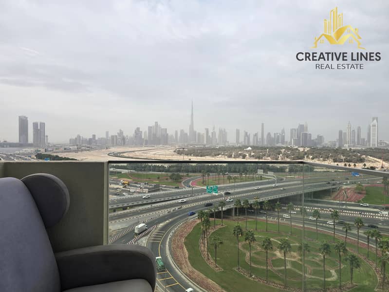 Fully Furnished || High Floor || Downtown View ||