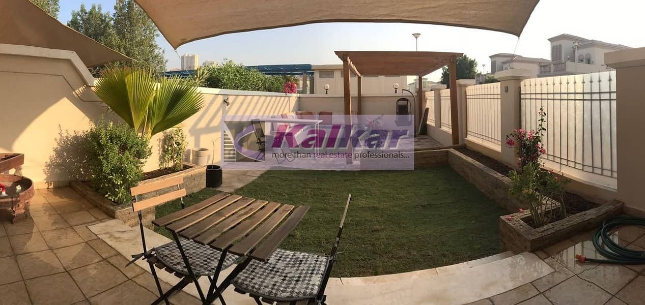 JVT pretty upgraded 2 B/R for RENT with landscaped garden and  in perfect condition AED. 93K