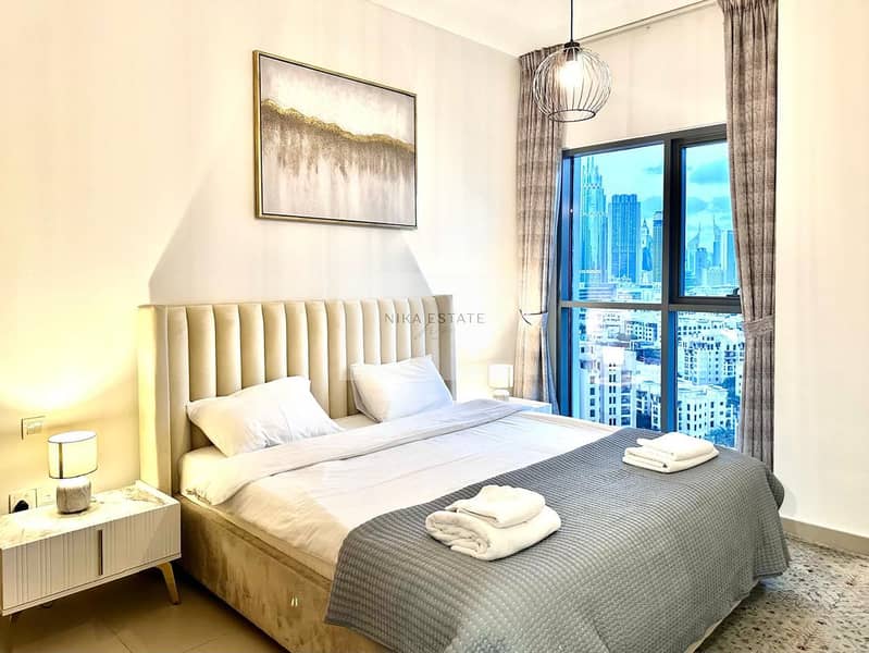Downtown Panorama | Burj Khalifa View | Furnished - Image 7