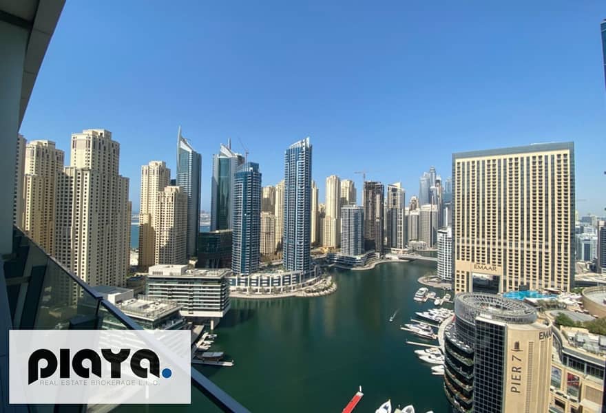 Stunning Full Marina View Two-Bedroom Unfurnished