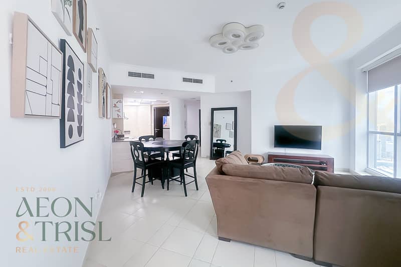 Furnished 2 BR | High Floor | Partial Sea View