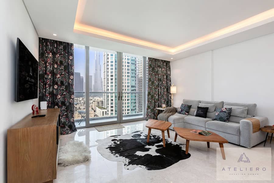 Luxury One-Bedroom Apartment with Burj Khalifa View at Sterling