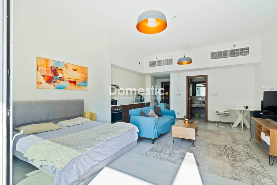 Fully furnished Studio +Balcony |Vacant | Upgraded