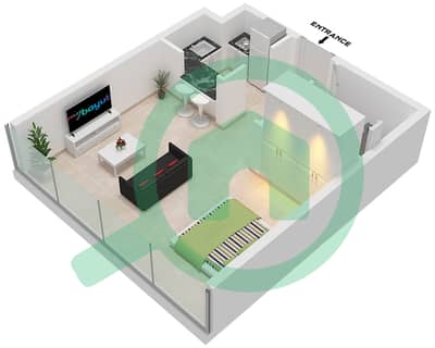 Reem Five - Planimetria del piano di Monolocale Appartamento Unità 2 FLOOR 1-2 Reem Five - Planimetria del piano di Monolocale Appartamento Unità 2 FLOOR 1-2
