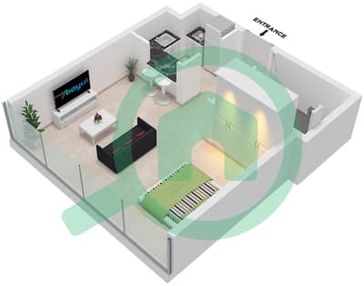 Reem Five - Planimetria del piano di Monolocale Appartamento Unità 2 FLOOR 3 Reem Five - Planimetria del piano di Monolocale Appartamento Unità 2 FLOOR 3
