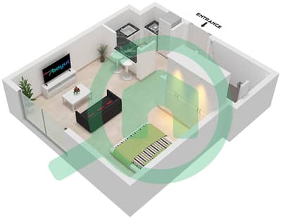Reem Five - Planimetria del piano di Monolocale Appartamento Unità 2 FLOOR 4-5,7-8 Reem Five - Planimetria del piano di Monolocale Appartamento Unità 2 FLOOR 4-5,7-8