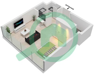 Reem Five - Planimetria del piano di Monolocale Appartamento Unità 2 FLOOR 6 Reem Five - Planimetria del piano di Monolocale Appartamento Unità 2 FLOOR 6