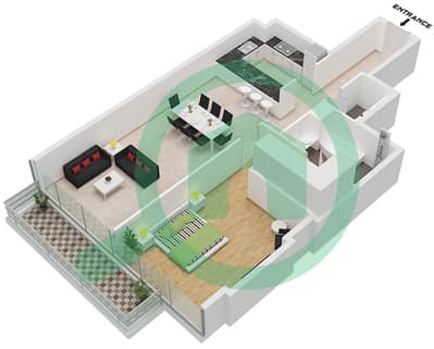 Reem Five - Planimetria del piano di 1 Camera Appartamento Unità 4 FLOOR 2,8 Reem Five - Planimetria del piano di 1 Camera Appartamento Unità 4 FLOOR 2,8