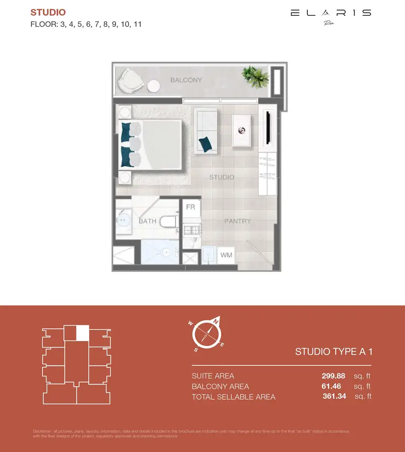 0 BR floor plan