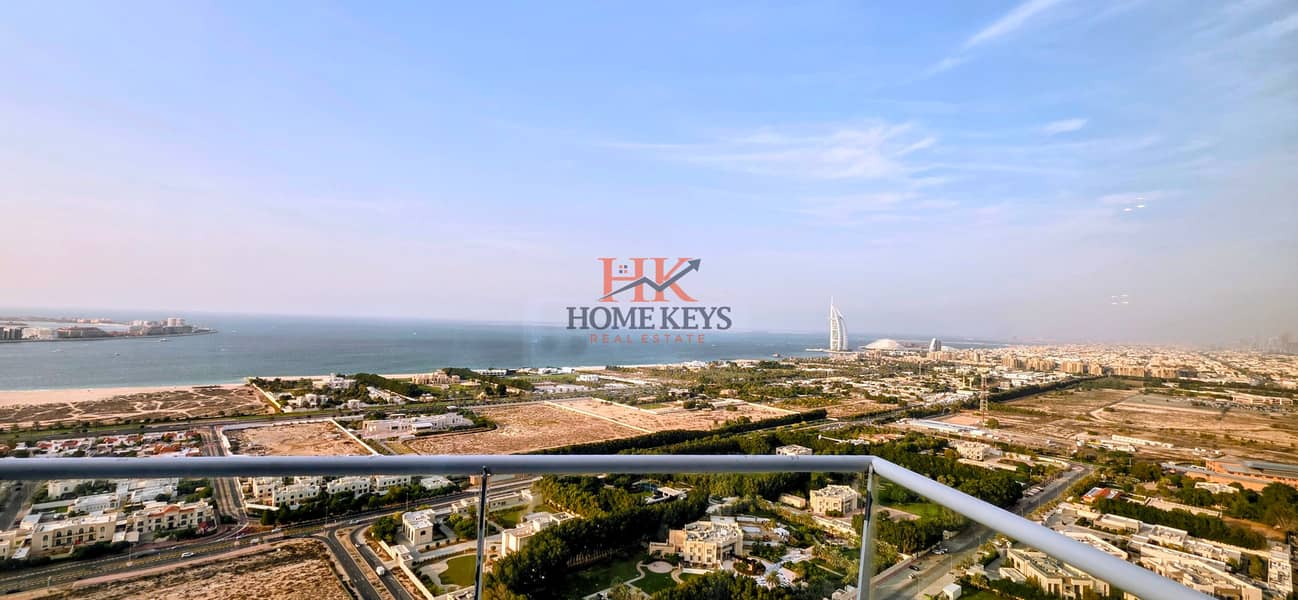 Top Floor Spacious 3 Bedrooms Penthouse || Sea & Burj Al Arab Views || All Bills Included