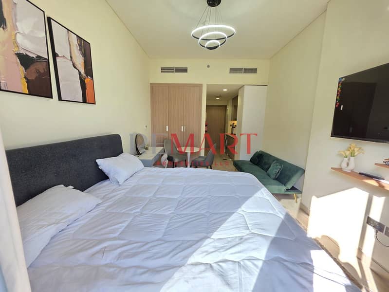 Ready to Move Furnished Studio | Azizi Riviera | For Rent