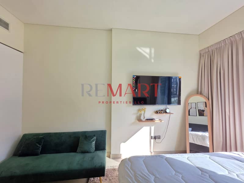 Ready to Move Furnished Studio | Azizi Riviera | For Rent