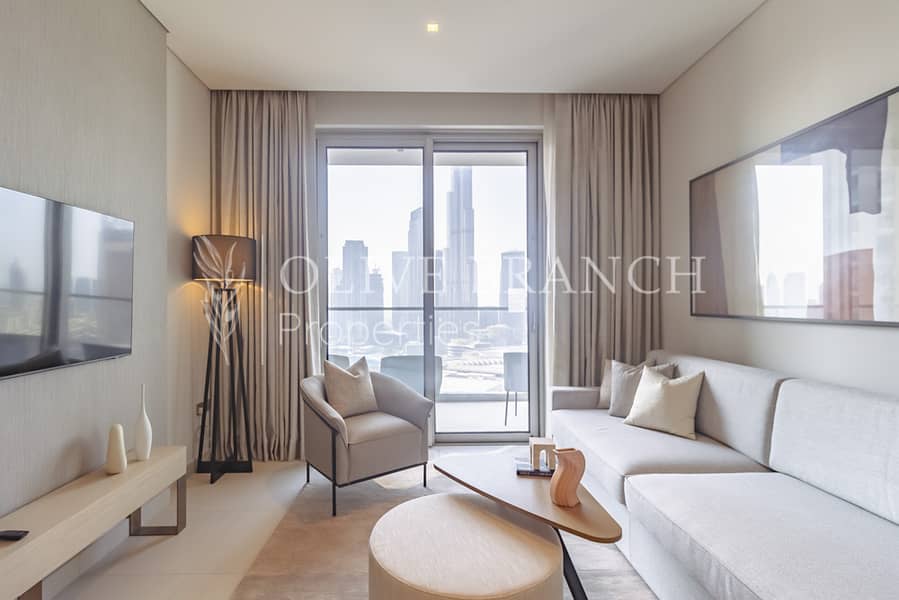 Full Burj Khalifa View | Furnished | Serviced
