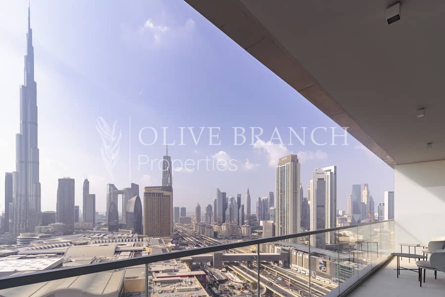 Full Burj Khalifa View | Furnished | Serviced - Image 26