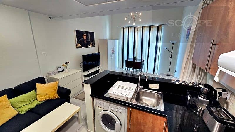 Fully Furnished Studio with Balcony | High Floor