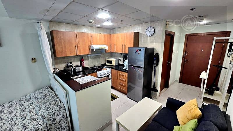 Fully Furnished Studio with Balcony | High Floor