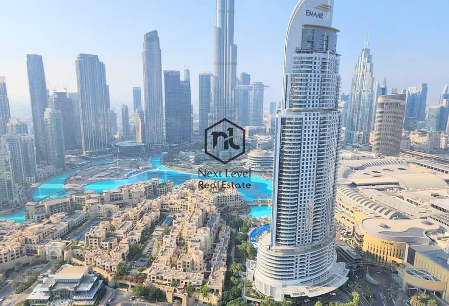 Fully Furnished 3-BHK + Maid | High Floor | Full Fountain & Burj Khalifa View