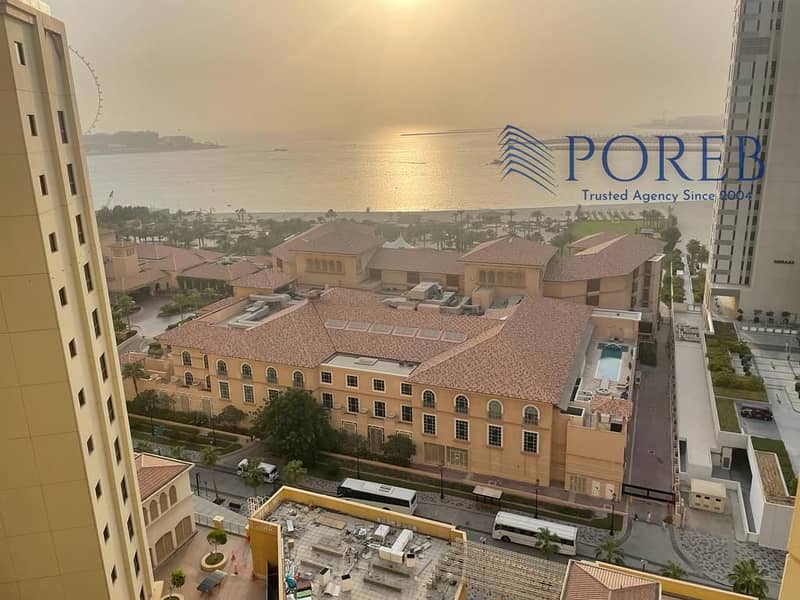 Upgraded 3BR+Maid I Sea / Palm View | High Floor