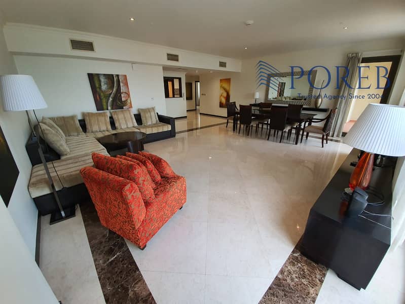 Upgraded 3BR+Maid I Sea / Palm View | High Floor