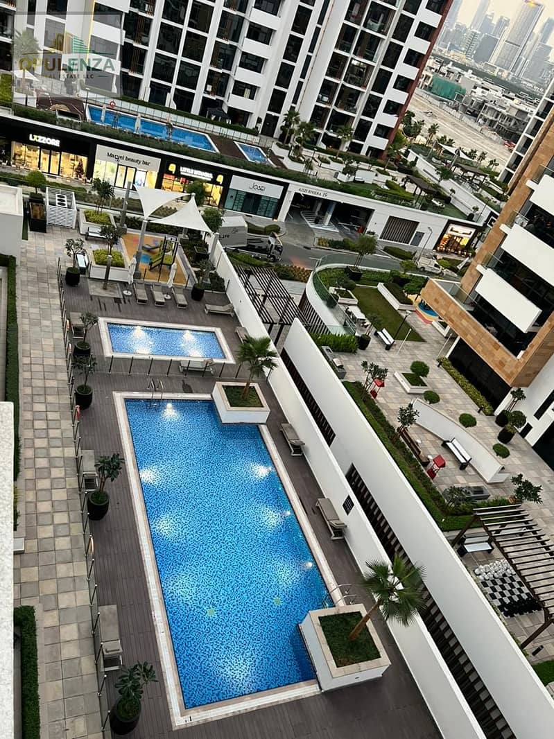 Ready-to-Move Furnished Studio | Balcony | Azizi Riviera 27”