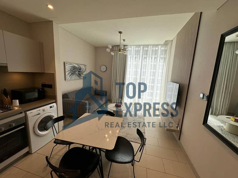 Stylish 1-Bedroom Apartment | Fully Furnished | Pool and Burj View | High-End Interiors