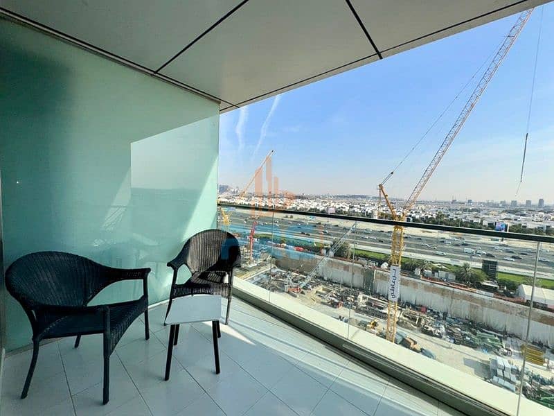 Furnished and Stylish Studio Apartment with Balcony I Vacant