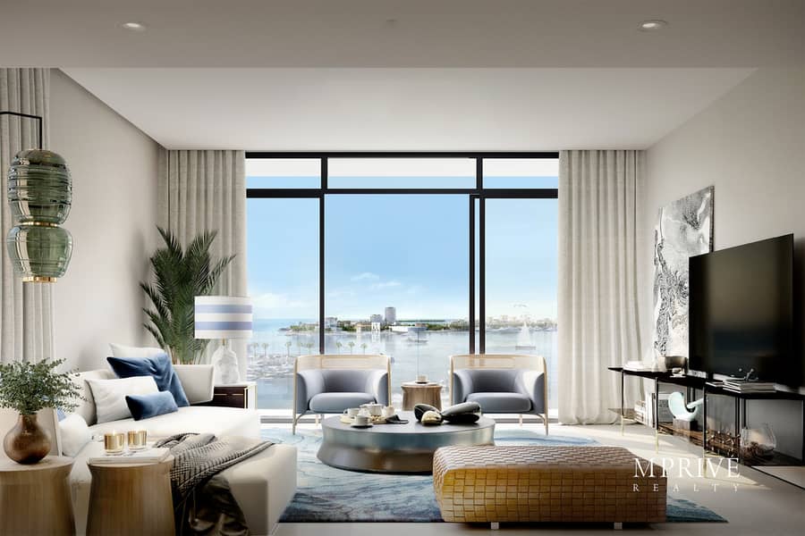 Seafront Community | Pool and Burj View