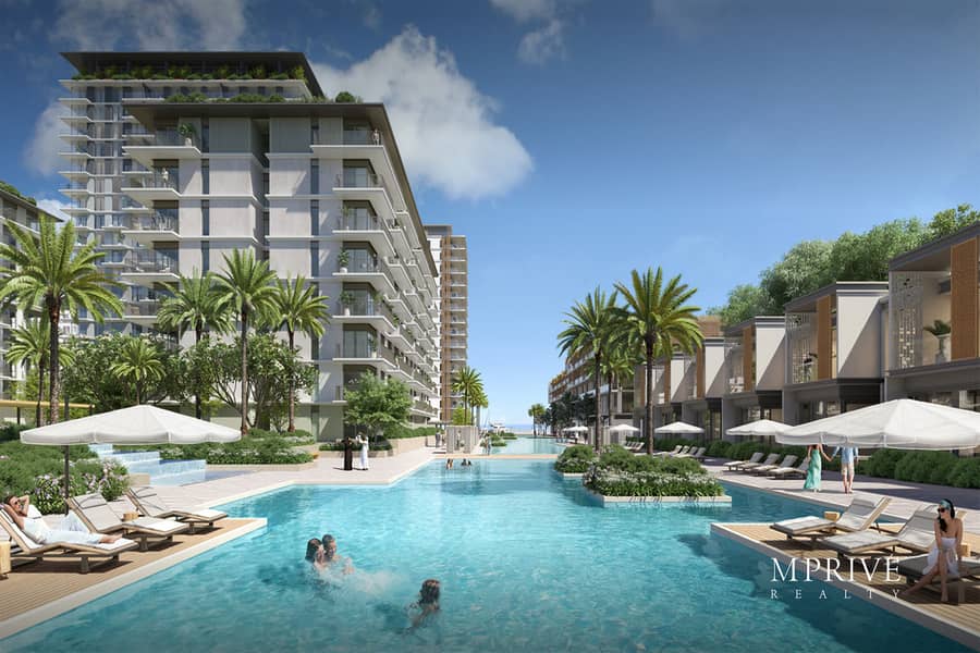 Seafront Community | Pool and Burj View - Image 7
