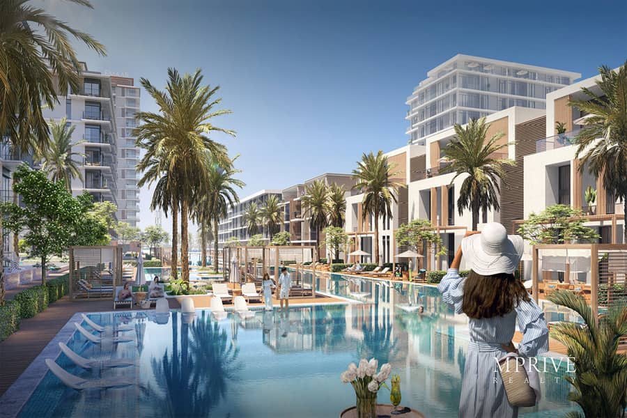 Seafront Community | Pool and Burj View - Image 13