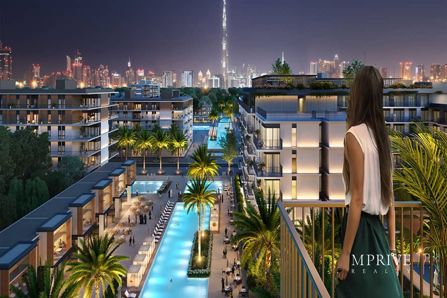 Seafront Community | Pool and Burj View - Image 20