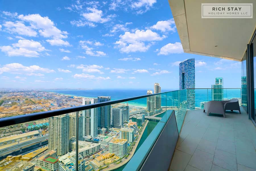 Spacious 3BR| High-Floor | Stunning Sea & City Views