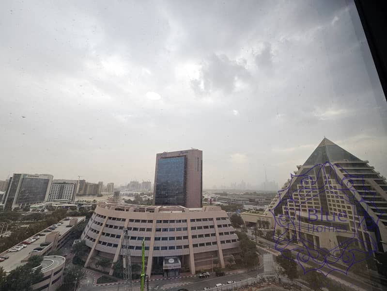 European style! Studio with study room first year 10k discount price location Dubai Healthcare City