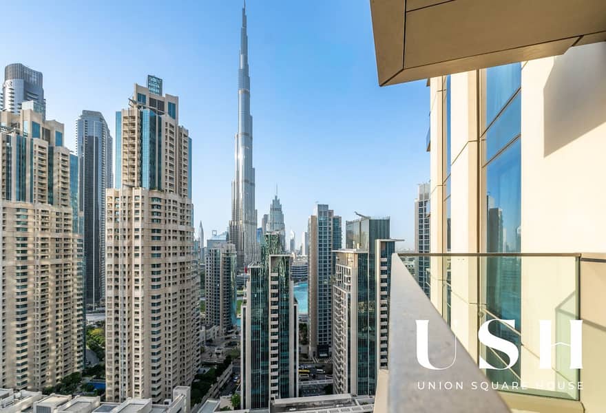 Fully Furnished 2BR + Study | High Floor | Partial Burj View | VIDA Residence Downtown