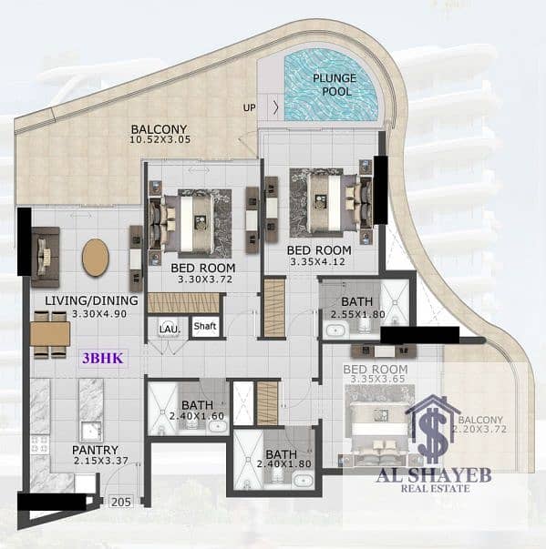 For Sale | 3-Bedroom+study room + private pool_Apartment in 48 Parkside – Arjan