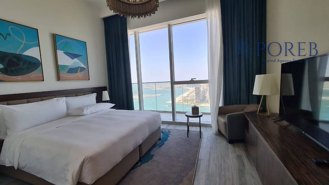 Furnished | High Floor | Full Sea / Palm View